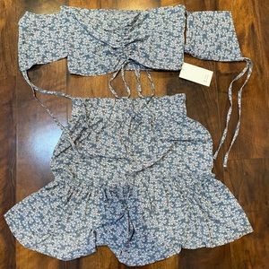 Two piece skirt and blouse